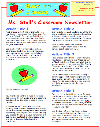 School Newsletter Template