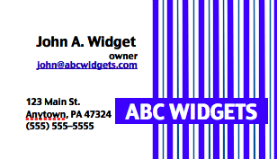 Vertical Lines Business Card Template for Pages