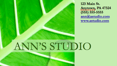 Leaf Business Card Template