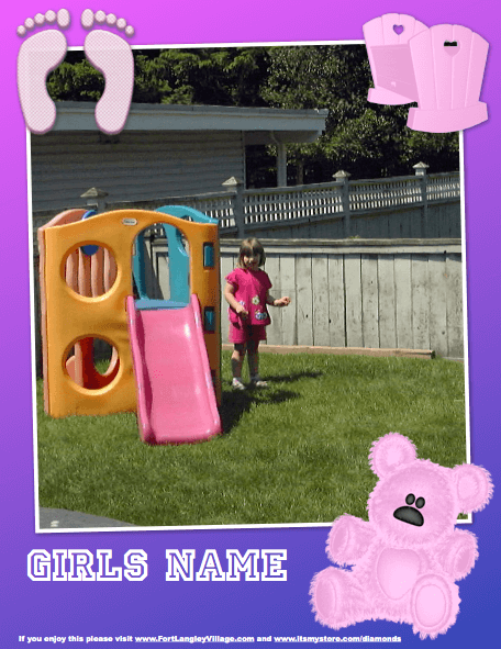 Girl Birth Announcement Template For Pages