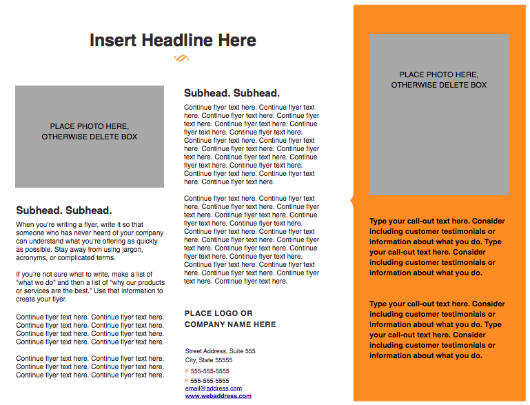 Modern Solid Horizontal Flyer Template