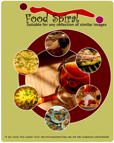 Food Spiral Menu Template