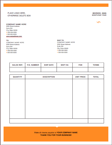 Modern-Solid Invoice Template