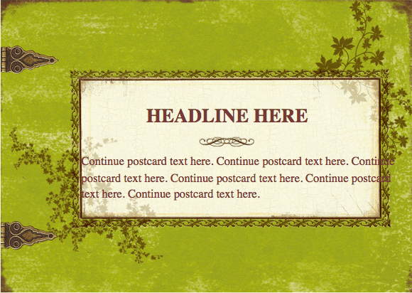 Weathered Postcard Template Weathered Postcard Template