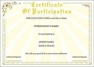 Training Certificate Template