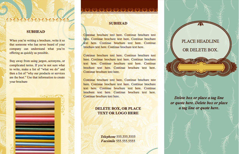 Pages Trendy Eclectic Tri-Fold Brochure Template