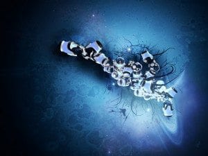 blue blob abstract keynote template