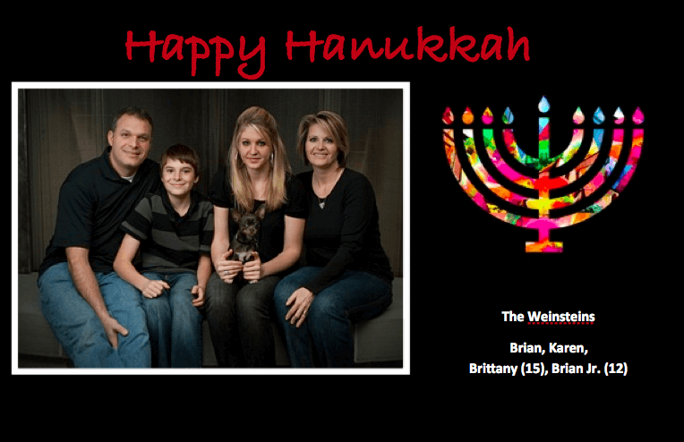 Hanukkah Postcard Template