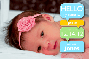 Girl Birth Announcement Template