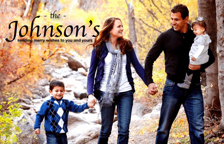 Christmas Card Template With Photo Overlay