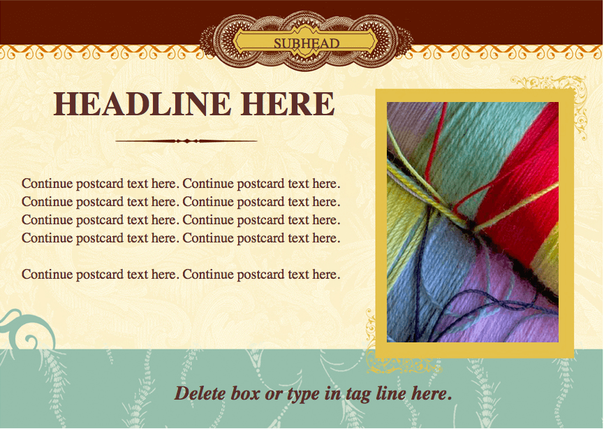 Trendy Eclectic Postcard Template