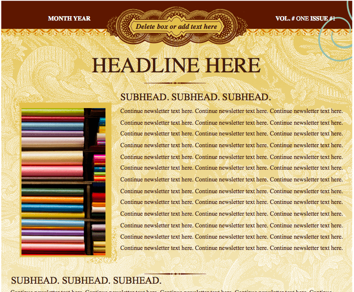 Trendy Eclectic Newsletter Template