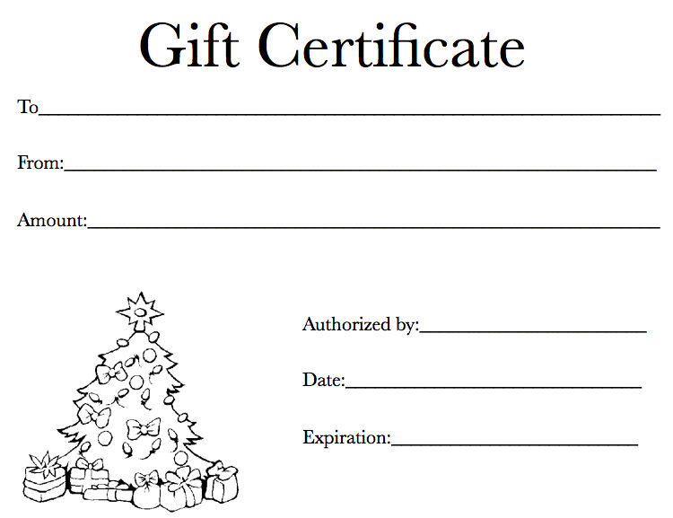 Holiday Gift Certificate Template