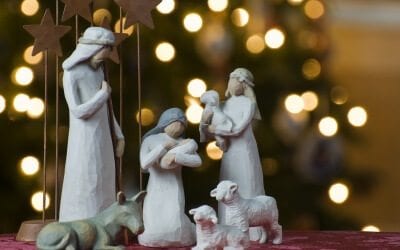 Pages Nativity Christmas Card Template